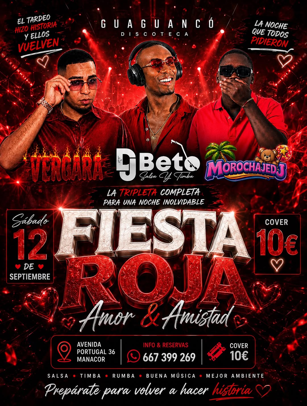 FIESTA ROJA – Amor & Amistad